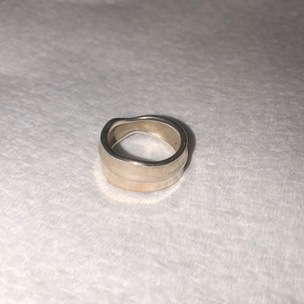 Tiffany&Co sterling silver feather ring